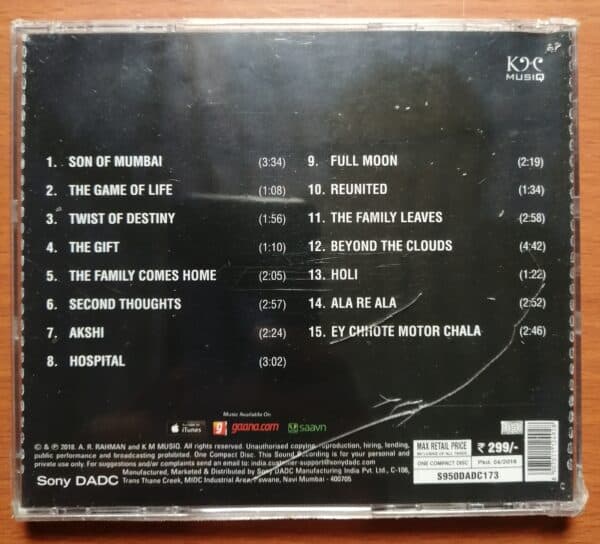 BEYOND THE CLOUDS - A.R.Rahman English Album Audio CD - Image 2