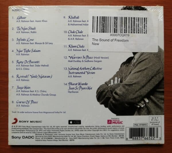 THE SOUND OF FREEDOM - A.R. Rahman Album Audio CD - Image 2