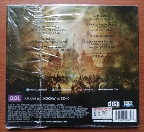 KOCHADAIIYAAN - A.R. Rahman Hindi Audio CD - Image 2