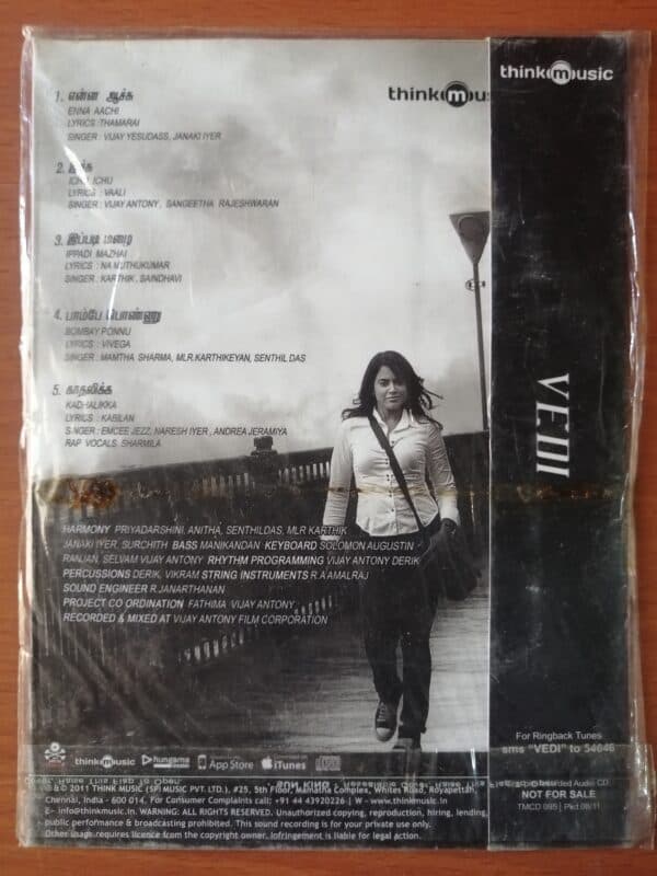 VEDI - Vijay Antony Tamil Audio Cd - Image 2