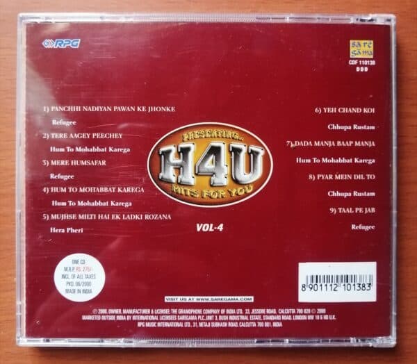H4U HITS FOR YOU - Hindi Audio Cd - Image 2
