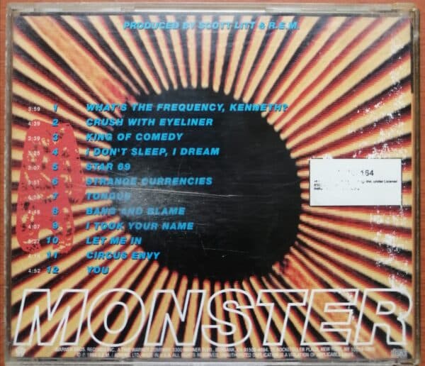 R.E.M. MONSTER - English Imported Audio Cd - Image 2