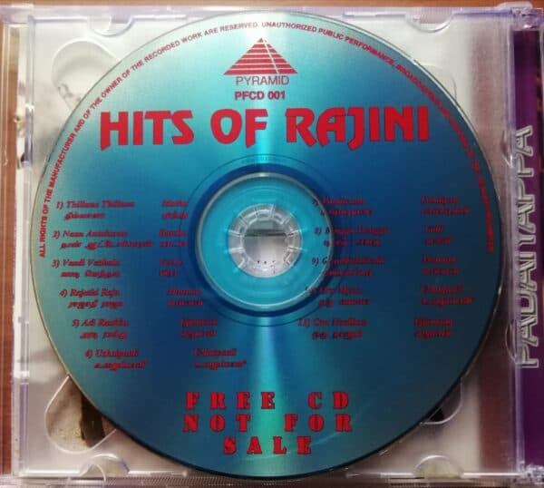 PADAIYAPPA / KUMMI PAATU - A.R.Rahman & Illayaraja Pyramid Audio Cd 2Cd Pack - Image 3
