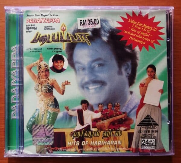 PADAIYAPPA / HITS OF HARIHARAN - A.R.Rahman Pyramid Audio Cd 2Cd Pack