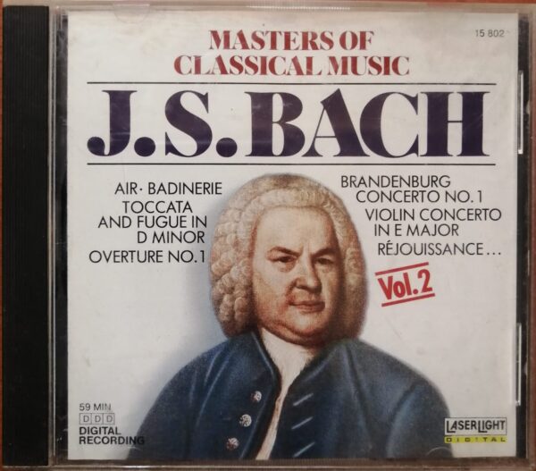 J.S.BACH- MASTERS OF CLASSICAL MUSIC VOL .2 - Western Classical Symphony Audio Cd