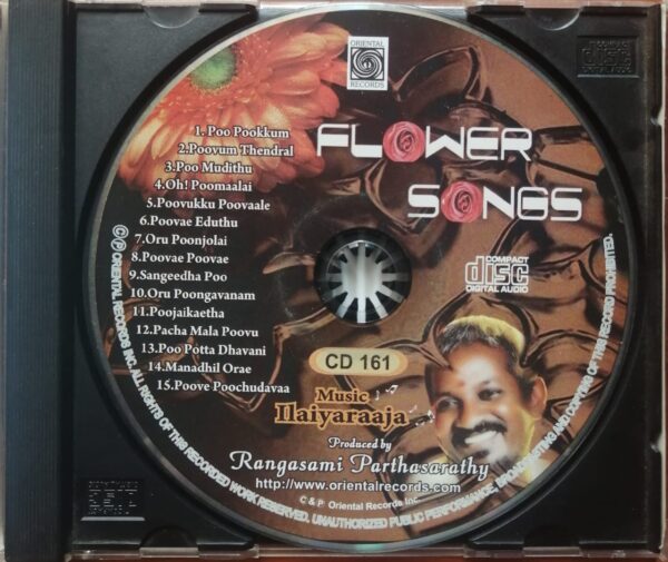 FLOWER SONGS - Ilaiyaraaja Oriental Audio Cd - Image 2