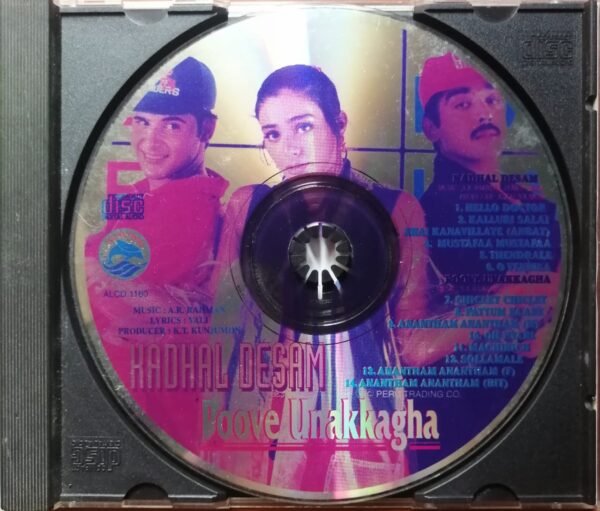 KADHAL DESAM / POOVE UNAKKAGHA - A.R. Rahman & S.A.Rajkumar Tamil Audio Cd - Image 2
