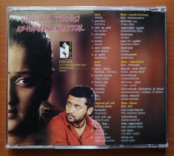 NANDHAA / THAVASI / AZHAKANA NAATKAL - Yuvan Shankar Raja & Vidyasagar & Deva Tamil Audio Cd - Image 3