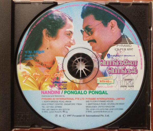 NANDINI / PONGALO PONGAL / PISTHA - Sirpy & Deva & S.A. Rajkumar Pyramid Audio Cd - Image 2