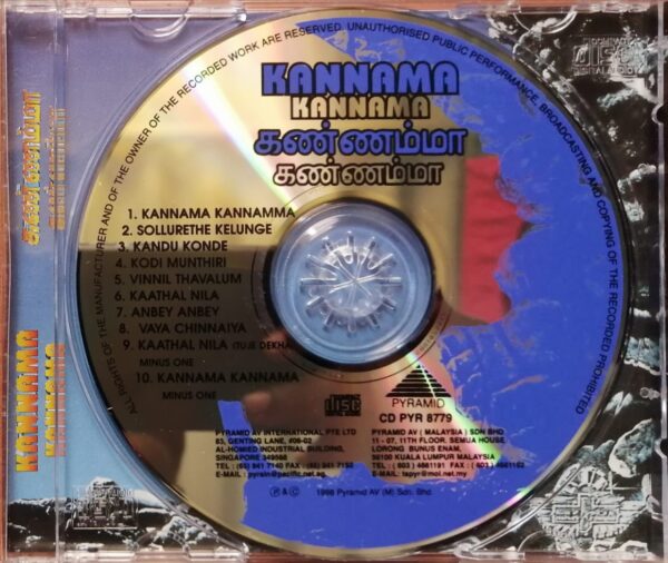 KANNAMA KANNAMA - Pyramid Tamil Private Album Audio Cd - Image 2