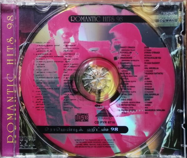 ROMANTIC HITS 98 - Pyramid Compilation Tamil Audio Cd - Image 2