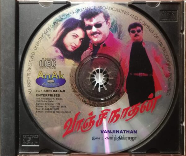 VANJINATHAN / HIT SONGS - Karthik Raja Tamil Film Audio Cd - Image 2