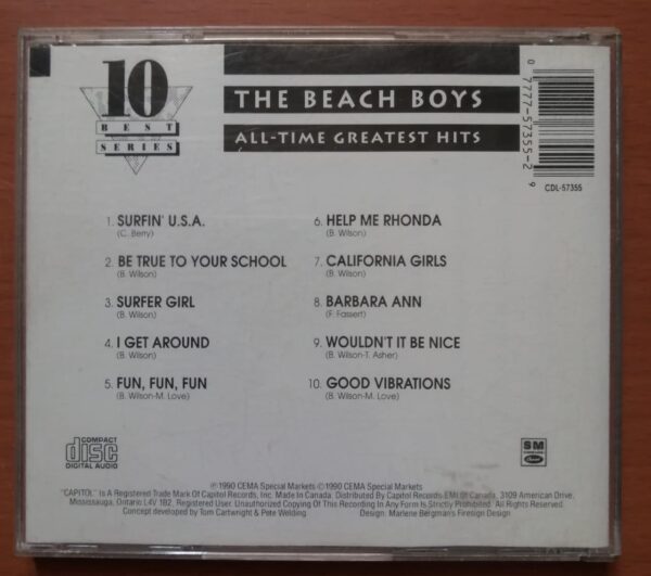 THE BEACH BOYS ALL TIME GREATEST HITS - Imported Album Audio Cd - Image 2