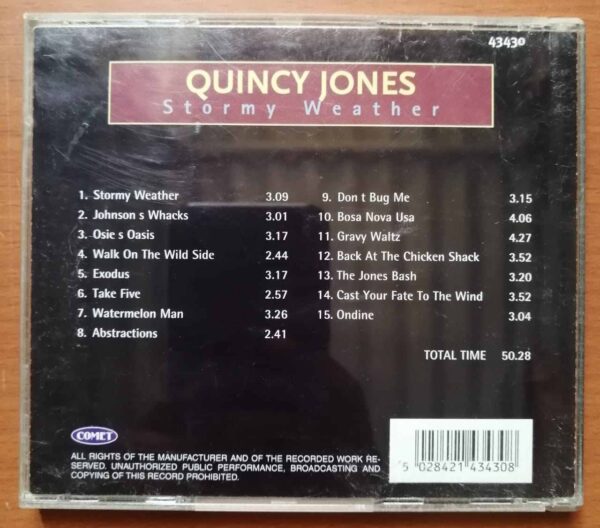 QUINCY JONES STORMY WEATHER - English Album Audio Cd - Image 2