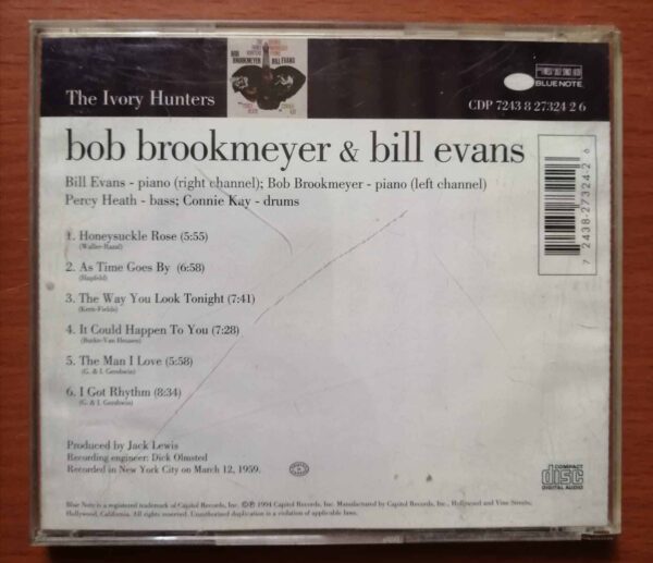 BOB BROOKMEYER & BILL EVANS THE IVORY HUNTERS - Imported English Album Audio Cd - Image 2