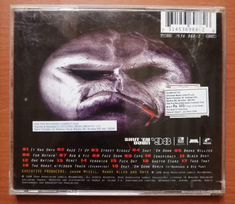 ONYX SHUT EM DOWN - English Album Audio Cd - Audio CDs World