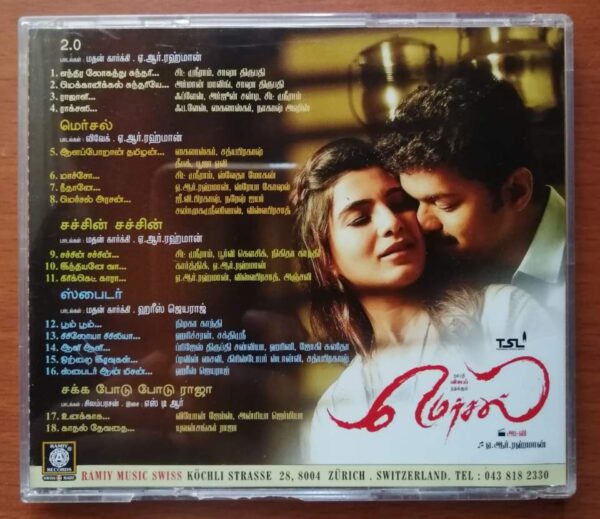 2.0 / MERSAL / SACHIN SACHIN / SPYDER - A.R. Rahman & Harris Jayaraj Tamil Audio Cd - Image 3