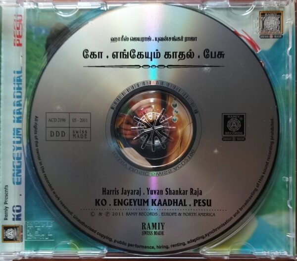 KO / ENGEYUM KADHAL / PESU - Harris Jayaraj & Yuvan Shankar Raja Tamil Audio Cd - Image 2