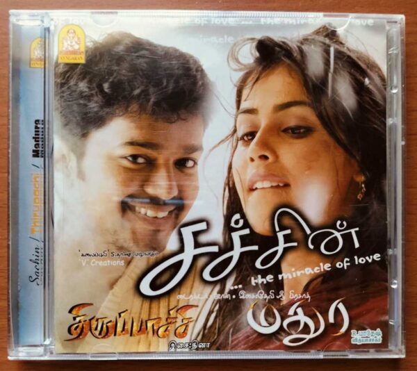 SACHIN / THIRUPACHI / MADURA - Devi Sri Prasad & Dhina & Vidyasagar Tamil Audio Cd