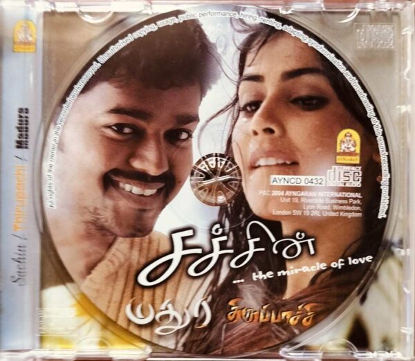 SACHIN / THIRUPACHI / MADURA - Devi Sri Prasad & Dhina & Vidyasagar Tamil Audio Cd - Image 2