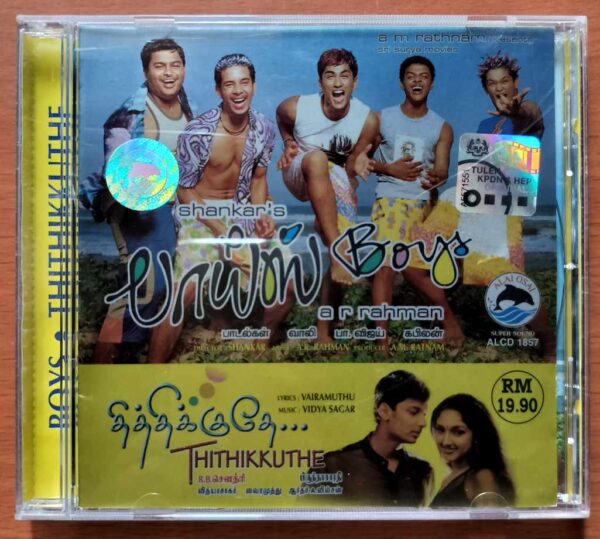 BOYS / THITHIKKUTHE - A.R. Rahman & Vidyasagar Tamil Audio Cd