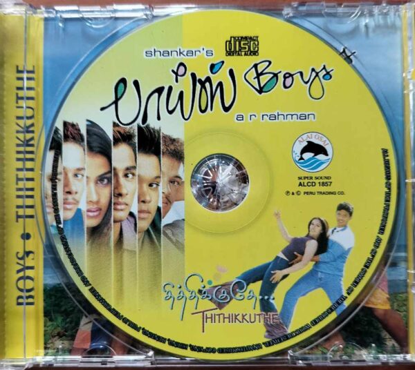 BOYS / THITHIKKUTHE - A.R. Rahman & Vidyasagar Tamil Audio Cd - Image 2