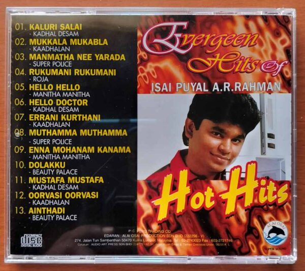EVERGREEN HITS OF ISAI PUYAL A.R. RAHMAN HOT HITS - Imported Compilation Tamil Audio Cd - Image 3
