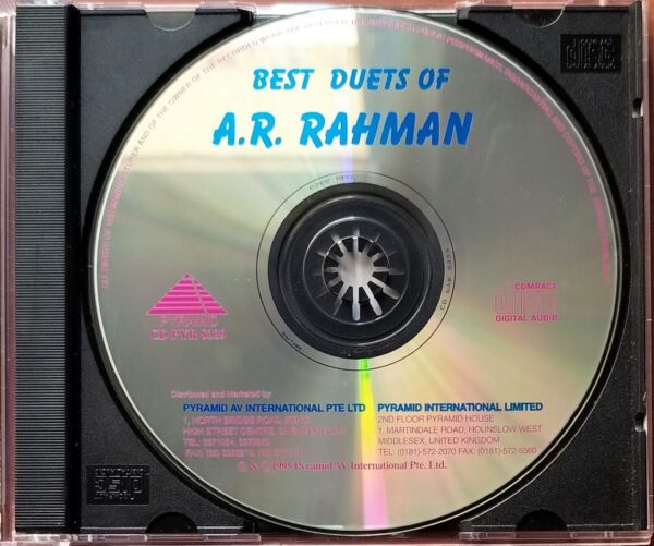 BEST DUETS OF A.R. RAHMAN - A.R. Rahman Compilation Tamil Audio Cd - Image 2