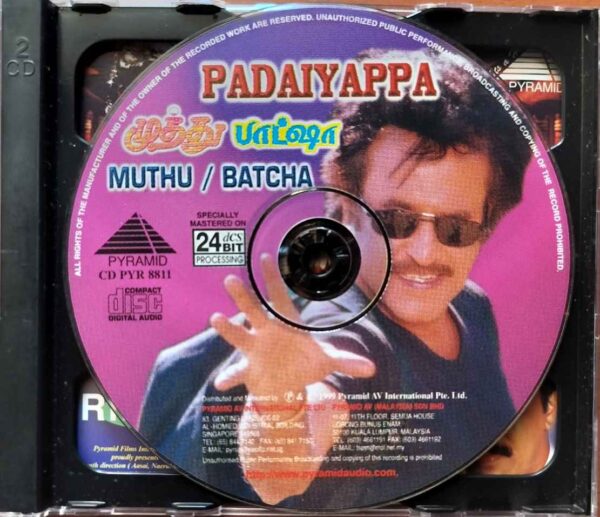 PADAIYAPPA / MUTHU / BATCHA - A.R. Rahman & Deva 2CD Pack Audio Cd - Image 2