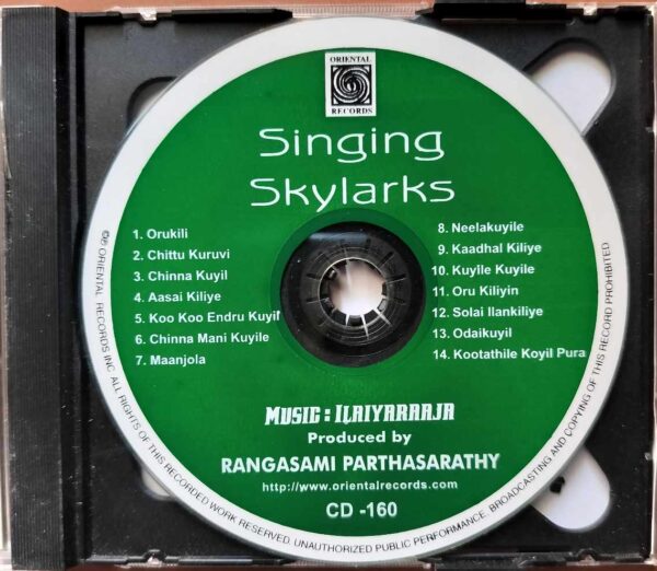 SINGING SKYLARKS - Ilayaraja Tamil Audio Cd - Image 2