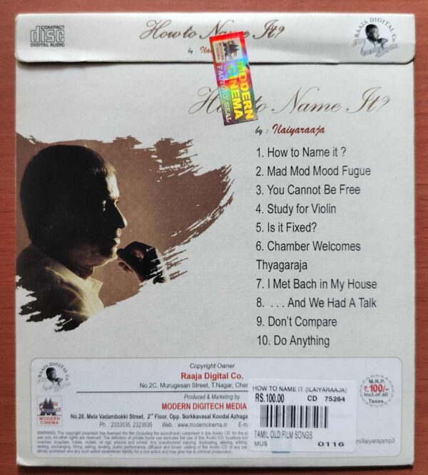 HOW TO NAME IT? - Ilayaraja Album Audio Cd - Image 2