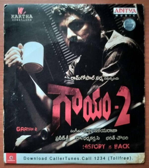 GAAYAM-2 - Ilayaraja Telugu Audio Cd