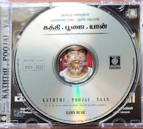 KATHTHI / POOJAI / YAAN - Anirudh & Yuvan Shankar Raja & Harris Jayaraj Audio Cd - Image 2