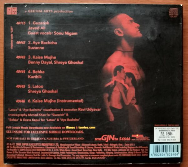 GHAJINI - A.R. Rahman Hindi Audio Cd - Image 3
