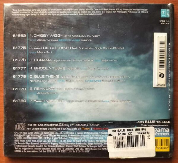 BLUE - A.R. Rahman Hindi Audio Cd (FACTORY SEALED PACK) - Image 2