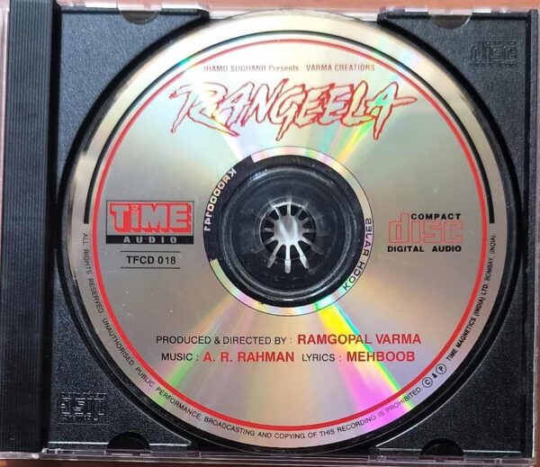 RANGEELA - A.R. Rahman 1st Edition Audio Cd - Image 2