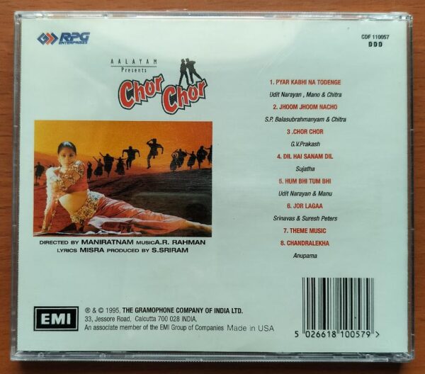 CHOR CHOR - A.R. Rahman Imported Hindi Audio Cd - Image 3