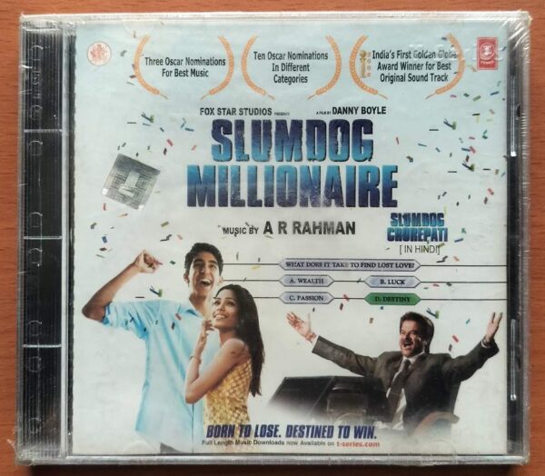 SLUMDOG MILLIONAIRE - A.R. Rahman Hindi Audio Cd (FACTORY SEALED PACK)