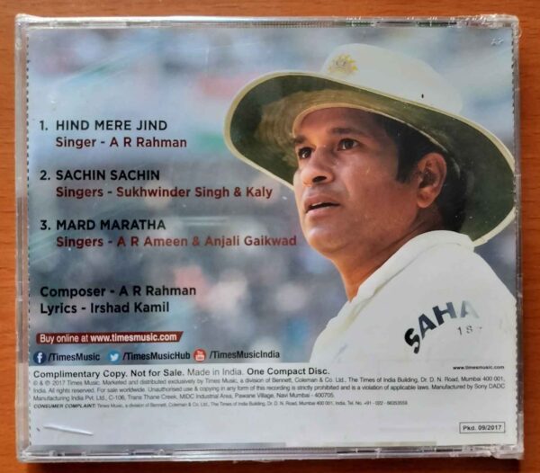SACHIN - A.R. Rahman Hindi Audio Cd (FACTORY SEALED PACK) - Image 2