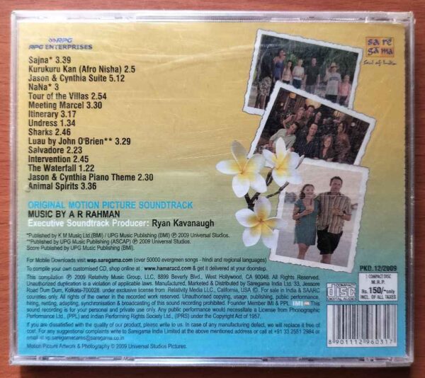 COUPLES RETREAT - A.R. Rahman English Album Audio Cd (FACTORY SEALED PACK) - Image 2