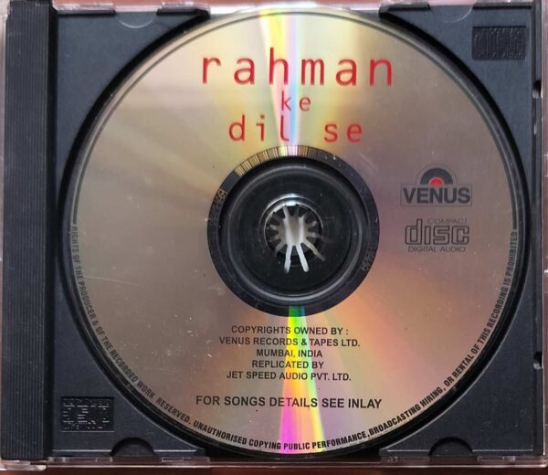 RAHMAN KE DIL SE VOL.2 - A.R. Rahman Audio Cd - Image 2