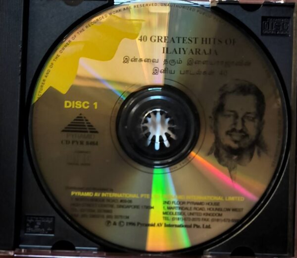 40 GREATEST HITS OF ILAIYARAAJA VOL . 1 2 3  - Ilayaraja Imported Pyramid 3CD Pack Audio Cd - Image 3