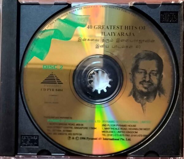 40 GREATEST HITS OF ILAIYARAAJA VOL . 1 2 3  - Ilayaraja Imported Pyramid 3CD Pack Audio Cd - Image 6