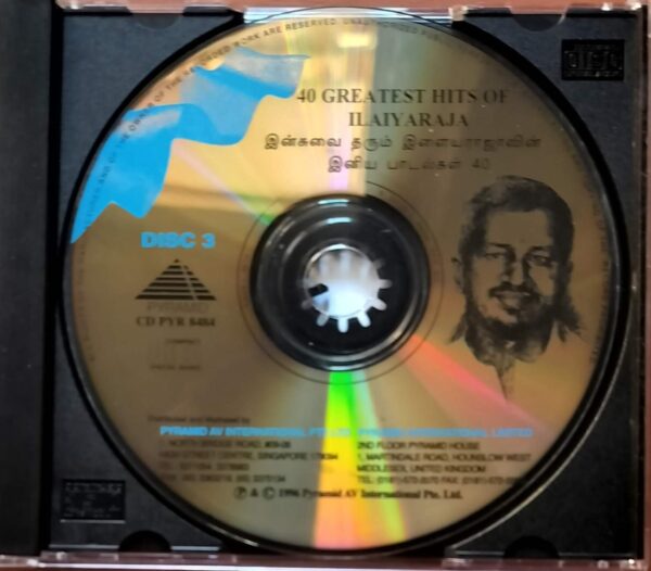 40 GREATEST HITS OF ILAIYARAAJA VOL . 1 2 3  - Ilayaraja Imported Pyramid 3CD Pack Audio Cd - Image 9
