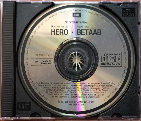 HERO / BETAAB - Laxmikant Pyarelal & Rahul Dev Burman Hindi Imported Audio Cd - Image 2