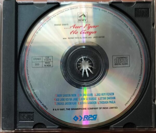 AUR PYAR HO GAYA - Nusrat Fateh Ali Khan Hindi Audio Cd - Image 2