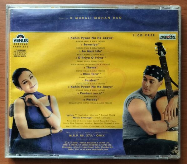 KAHIN PYAAR NA HO JAAYE - Himesh Reshammiya Hindi Audio Cd - Image 3