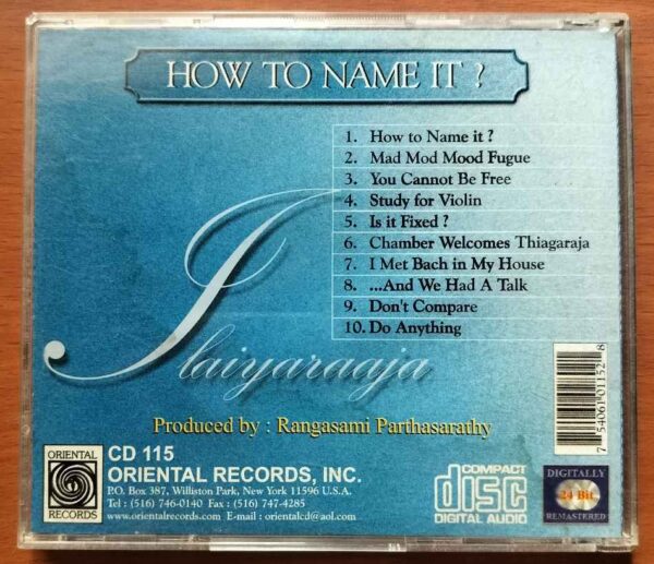 HOW TO NAME IT? - Ilayaraja Oriental Audio Cd - Image 3