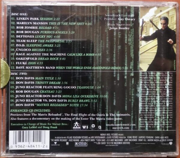 MATRIX RELOADED - Original Motion Sound Track Audio Cd 2CD Pack (FACTORY SEALED PACK) - Image 2