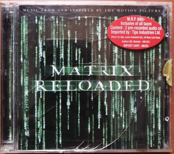 MATRIX RELOADED - Original Motion Sound Track Audio Cd 2CD Pack (FACTORY SEALED PACK)